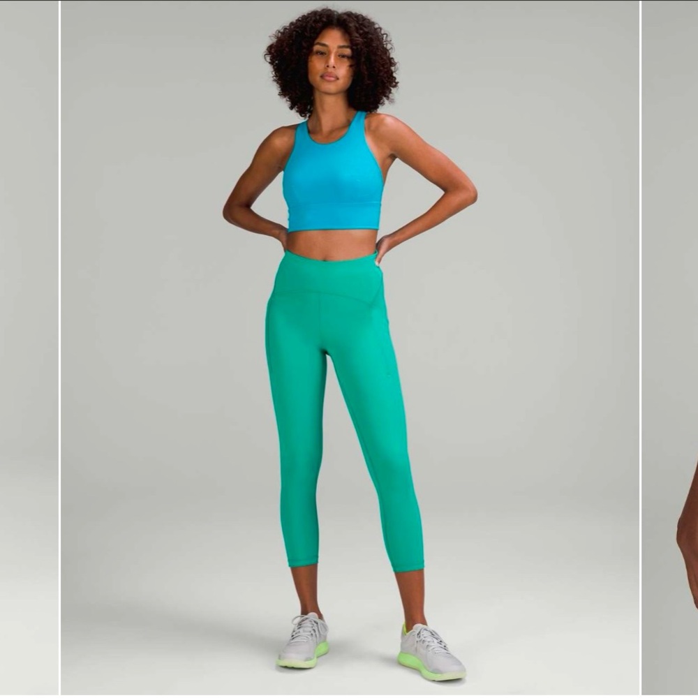 Lululemon Power Thru High-Rise Crop 23" - Maldives Green